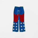 Vintage 70s Stars&Stripes Color Suede Pants