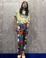 Vintage 1970s All-over Pattern Flare Pants