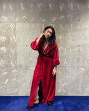 Vintage《Christian Dior LOUNGE WEAR》Velour Robe with Hoodie