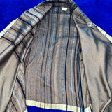 Archive《DREIS VAN NOTEN》 Random Stripe Patterned Drape Silk Jacket