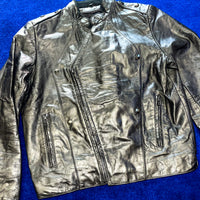 Vintage Edgy Cutting Leather Jacket