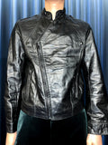 Vintage Edgy Cutting Leather Jacket