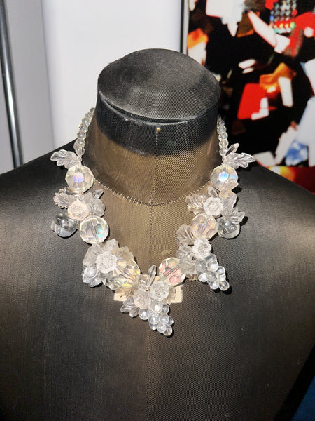 Antique “Grape&Apple” Crystal Beads Necklace