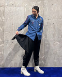 Archive《ISSEY MIYAKE》2000s Tapered Slacks with Drapey Fabric on One Side