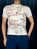 Vintage《BEEREN》 “USAF DRINKING TEAM” Hand Painted T-shirt