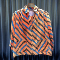 Vintage 60s Diagonal Strip Zip Jacket