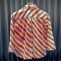 Vintage 60s Diagonal Strip Zip Jacket