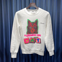 Vintage Cat Raglan Sweat Shirt