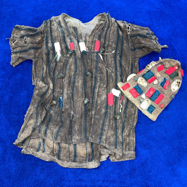 Vintage Mud Cloth Pull-over Shirt&Hut Made in Ghana