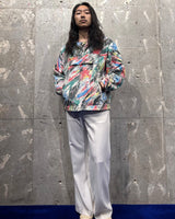 Vintage《Leon orde》1980s-1990s Splash Painted Pattern Half-zip Pullover Jacket