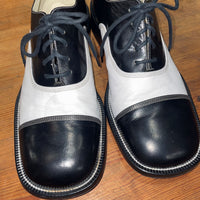 Vintage 《MARE UOMO》Black&White Square Two Shoes