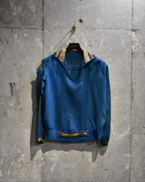 Antique Frill Piping Silk Pull-over Shirt