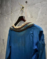 Antique Frill Piping Silk Pull-over Shirt