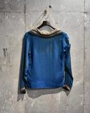 Antique Frill Piping Silk Pull-over Shirt