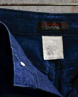 Vintage《CAVARICCI》1980s Blue Glitter Jeans