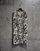 Vintage《ElaineArons》1960s Brushpaint Sleeveless Dress