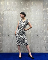 Vintage《ElaineArons》1960s Brushpaint Sleeveless Dress