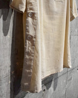 Vintage 1940s-1950s French Army Linen Hospital Smock