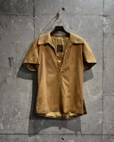 Vintage《Baron’s》1970s PulloverSuede Short-sleeve Shirt