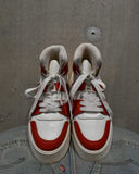Vintage Red&White High-Cut Platform Sneaker