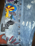 Vintage 1970s《Lee》Denim Pants Customized by a Real Hippie