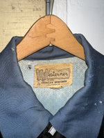 Vintage 1959《Westerner》Blue Gabardine×Velvet×Glitter Western Jacket