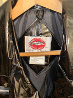 Vintage《PounToun》Black Vinyl Double Riders Jacket