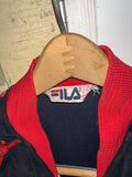 Vintage 80s《FILA》Jacket&Vest 2way Velour Track Jacket
