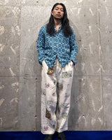 Vintage《CLUB 707》1970s Wallpaper Print Pajama Shirt
