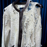 Vintage Super Boro Mohair Zip Cardigan