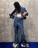 Vintage 1970s Patchwork&Sneaker Pattern Printed Three Piece