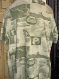 Vintage《Man Vista》Collage Photo Printed Polo Shirt