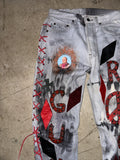 Vintage《Levi's》501 Base “GUNS&ROSES” Crazy Custom Denim Pants