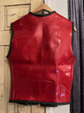 Vintage 50s Red Glitter PVC Vest for WOMEN