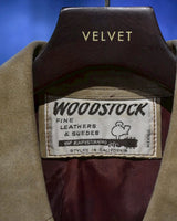 Vintage《WOOD STOCK》1970s Wappen Suedes Leather Shirt