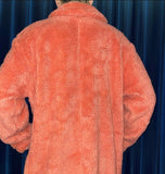 Vintage《Wild Fable》Boa Fleece Flamingo Coat