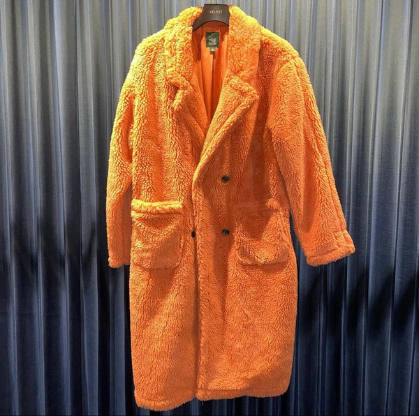 Vintage《Wild Fable》Boa Fleece Flamingo Coat