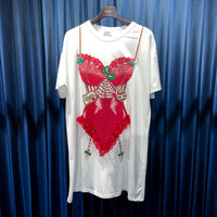 Vintage 《SENSUAL TEEZE》 Lingerie Corset Design Woman T-Shirt