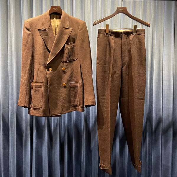 Vintage Dark Brown Tailored Suit