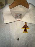 Vintage 50s Deadstock《Leighton》White Glitter Shirt