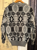 Vintage《SILVER JET》Long Hair Patterned Cardigan