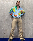Vintage《RALPH LAUREN》Fringe Leather Flare Pants