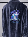 Vintage《THE Disney STORE》“MICKEY'S Blues Club” Navy Velvet Shirt