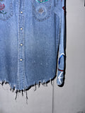 《VELVET》Original “VELVET FORMATION” Sequin Shirt Vintage Destress Denim Western Shirt Ver. Pattern 02