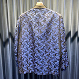 Vintage 《first nighter》Blue Rose Patterned Disco Jacket