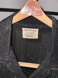 Vintage 1950s《CANPUS》Glitter Black Polo Shirt