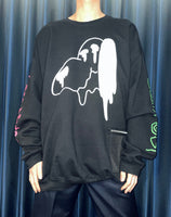 《WESTFALL》2023SS Archives  Snoppy print black zip pocket crew sweat