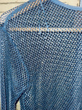 Vintage《DOLAN》 Mesh Long-sleeve T-shirt with Rhinestones 