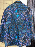 Vintage《FIRST BREAR》Psychedelic Patterned Cotton Tailored Jacket