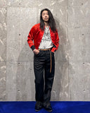 Vintage《California》1970s-1980s “Playing Cards” Red Satin Jacket